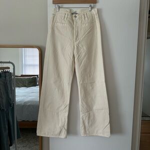 Citizens of Humanity Cream Gaucho Wide Leg Pants Size 27